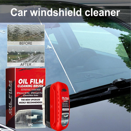 Multi-Functional Automotive Oil Film Cleaning Brush – Car Windshield & Mirror Glass Cleaner