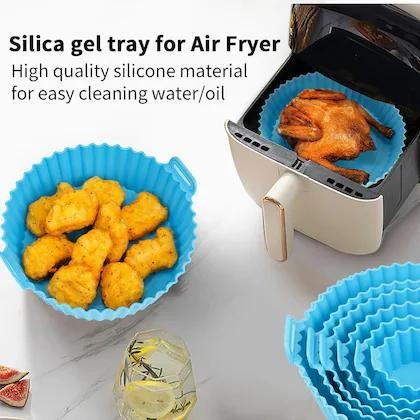 Premium Reusable Silicone Air Fryer Tray Basket – Non-Stick Heat Resistant Food Liner for Easy Cleaning