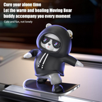 Cute Surfing Bear Car Dashboard Ornament | Solar-Powered Bobblehead Dashboard Decoration