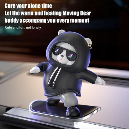 Cute Surfing Bear Car Dashboard Ornament | Solar-Powered Bobblehead Dashboard Decoration