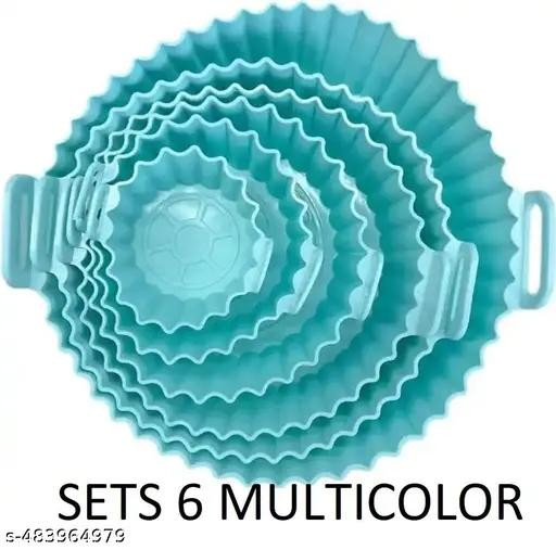Premium Reusable Silicone Air Fryer Tray Basket – Non-Stick Heat Resistant Food Liner for Easy Cleaning