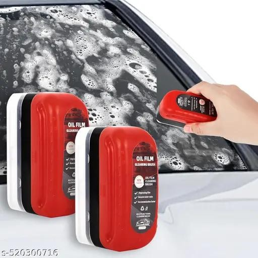 Multi-Functional Automotive Oil Film Cleaning Brush – Car Windshield & Mirror Glass Cleaner
