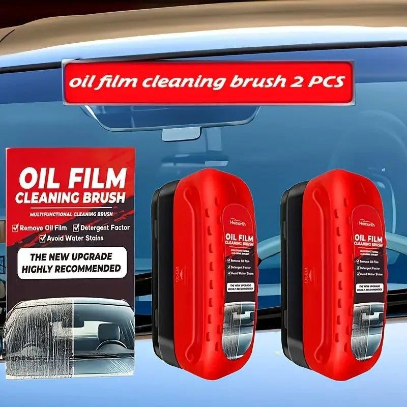 Multi-Functional Automotive Oil Film Cleaning Brush – Car Windshield & Mirror Glass Cleaner