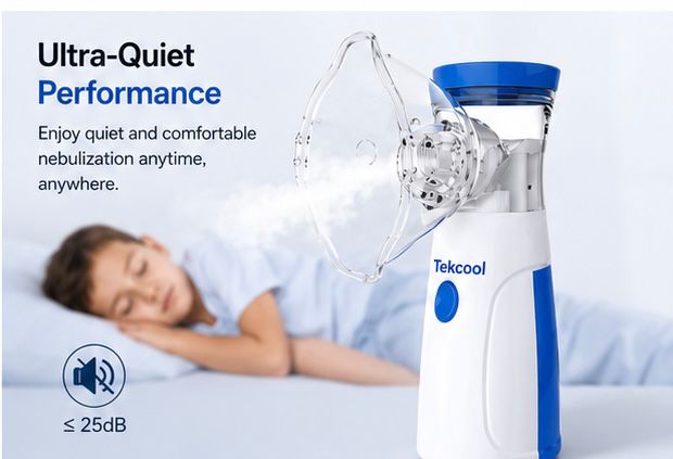 Portable Mesh Nebulizer Machine for Adults & Kids | Ultra Silent Handheld Inhaler with Fine Mist Technology