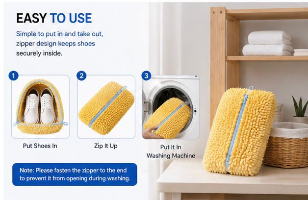 Premium Microfiber Chenille Mop Head Refill with Zipper | Super Absorbent Dust & Floor Cleaning Pad