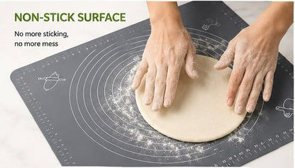 Multi-Purpose Silicone Pastry Mat | Non-Stick Dough Rolling Mat for Baking, Roti & Fondant