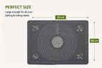 Multi-Purpose Silicone Pastry Mat | Non-Stick Dough Rolling Mat for Baking, Roti & Fondant