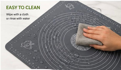 Multi-Purpose Silicone Pastry Mat | Non-Stick Dough Rolling Mat for Baking, Roti & Fondant