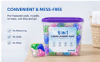 5-in-1 Liquid Laundry Detergent Pods | Deep Cleaning, Stain Removal & Fabric Care