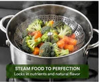 Foldable Stainless Steel Vegetable Steamer Basket | Expandable Food Steamer Insert for Healthy Cooking