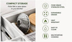 Foldable Stainless Steel Vegetable Steamer Basket | Expandable Food Steamer Insert for Healthy Cooking