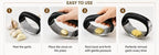 Stainless Steel Garlic Press Crusher – Heavy-Duty Garlic Mincer with Ergonomic Easy-Grip Handle