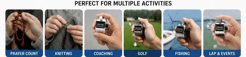 4-Digit Mechanical Tally Counter – Handheld Manual Click Counter with Reset Knob