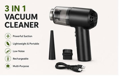Portable Mini Vacuum Cleaner – Cordless Handheld Dust Cleaner for Car, Sofa, Keyboard & Tight Spaces