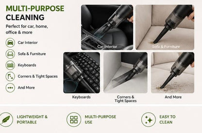 Portable Mini Vacuum Cleaner – Cordless Handheld Dust Cleaner for Car, Sofa, Keyboard & Tight Spaces