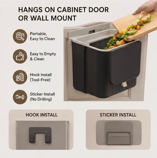 Hanging Kitchen Trash Bin