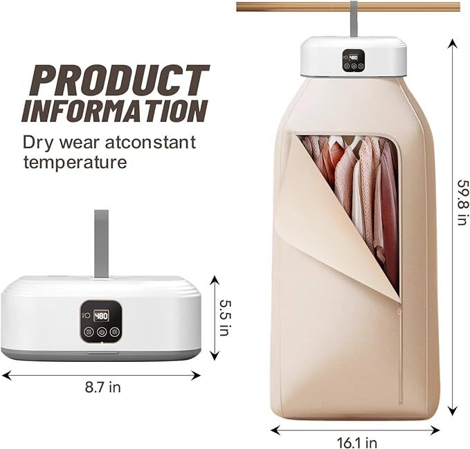 Portable Smart Clothes Dryer | Foldable Electric Drying Cabinet