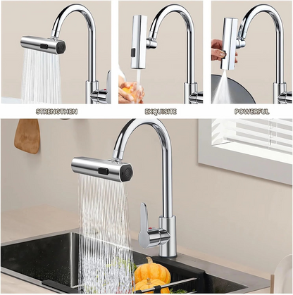 Smart 360° Rotating Faucet Sprayer Attachment – Dual Water Mode Splash Filter Tap Head for Kitchen & Bathroom