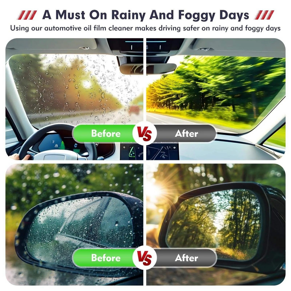 Multi-Functional Automotive Oil Film Cleaning Brush – Car Windshield & Mirror Glass Cleaner